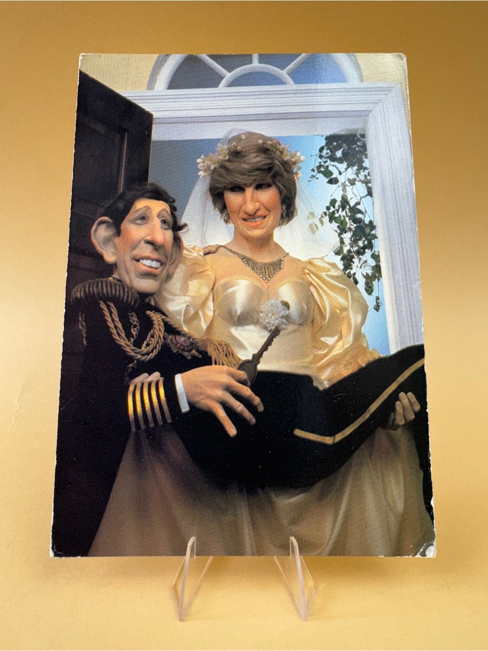 RARE 1981 1st Ed. Spitting Image Postcard Charles & Diana Satire Law & Fluck